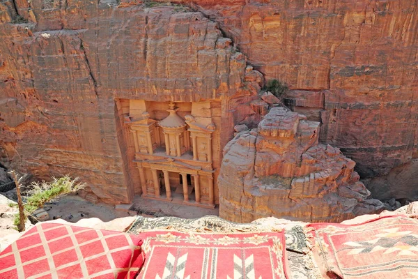 Ruinerna Templet Petra Jordanien — Stockfoto