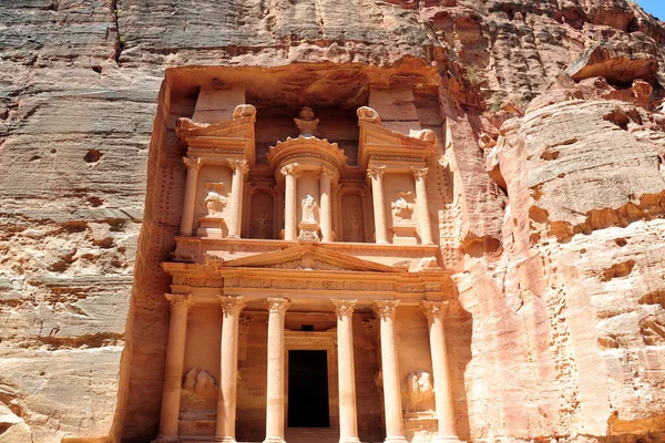 Gün Boyunca Ürdün Petra Kentindeki Khazneh Hazine Olarak Bilinir Petra — Stok fotoğraf