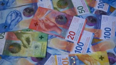 İsviçre 'nin yeni banknotları, Para ve Banknotlar nakit para arkaplanı koleksiyonu
