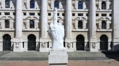 İtalya, Milan 24 Eylül 2019, Piazza Affari, İtalyan borsasının merkezi.