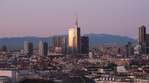 Luftaufnahme Der Innenstadt Der Stadt Neue Skyline Mit Wolkenkratzern Und — Stockvideo