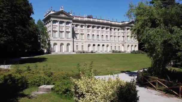 Europa Italien Milano Galleria Arte Moderna Drönare Flygfoto Giardini Villa — Stockvideo