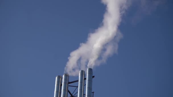 Italië Milaan Lombardy Smog Vervuiling Schoorsteen Rook Veroorzaakt Door Verwarming — Stockvideo