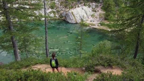 Italy Piedmont Devero Lago Delle Streghe Lepontine Alps July 2020 — Stock Video