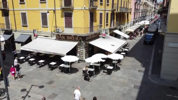 Italie Milan Juillet 2020 Vue Aérienne District Brera Après Arrivée — Video