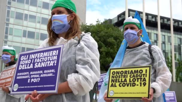 밀라노 이탈리아 2020 코로나 바이러스 Coronavirus Covid 롬바르디아 지역에 세계적으로 — 비디오