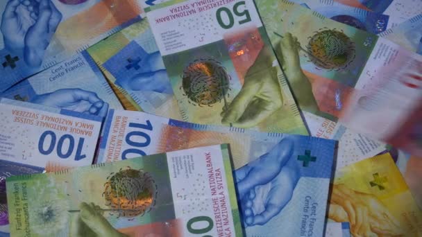 Італія Мілан Вересня 2019 Року Euros Money Euro Cash Background — стокове відео