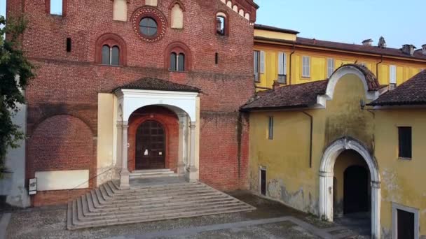 Europa Italien Abtei Abbazia Des Dorfes Morimondo Der Lombardei Italien — Stockvideo