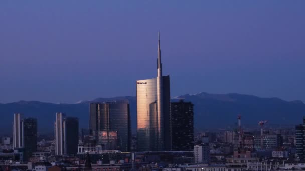 Αεροφωτογραφία Του Κέντρου Της Πόλης Πανοραμική Θέα Νέος Ορίζοντας Ουρανοξύστες — Αρχείο Βίντεο