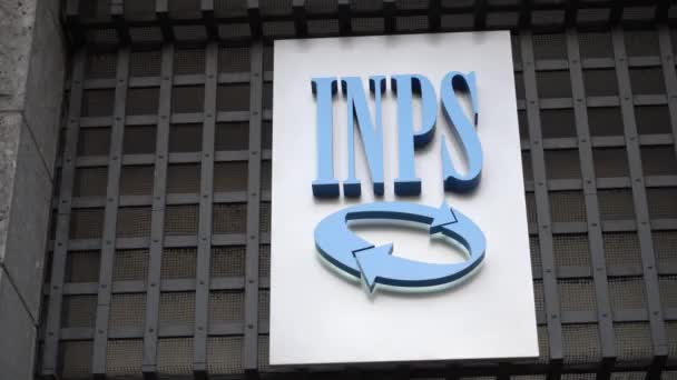 Milán Italia Enero 2020 Fachada Oficina Italiana Del Inps También — Vídeos de Stock