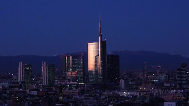 Panoramisch Uitzicht Vanuit Lucht Het Centrum Van Stad Nieuwe Skyline — Stockvideo