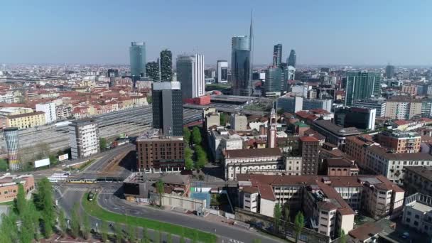 Cityscape Από Κεραία Άποψη Ιταλία — Αρχείο Βίντεο