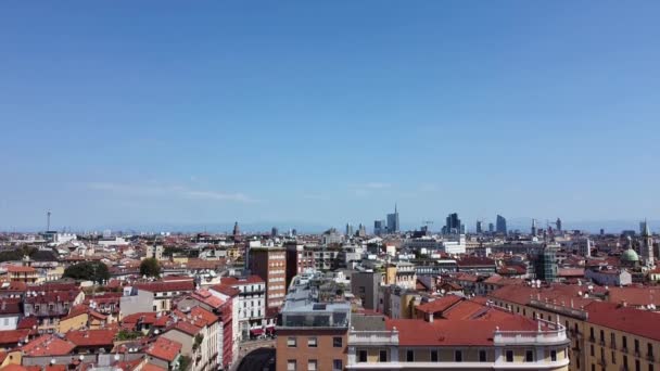 Europa Italia Milano Luglio 2020 Drone Vista Aerea Panoramica Del — Video Stock