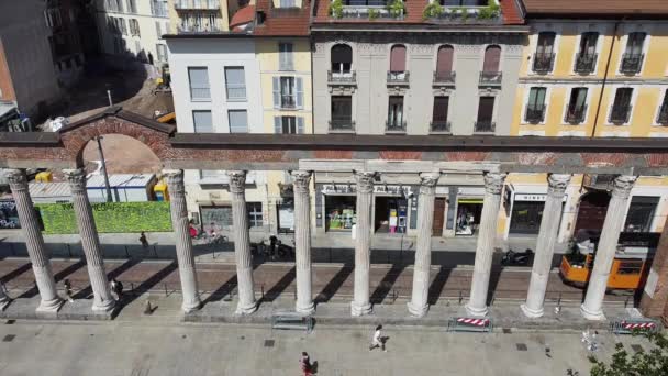 Europa Italia Milano Luglio 2020 Veduta Aerea Drone Della Colonna — Video Stock