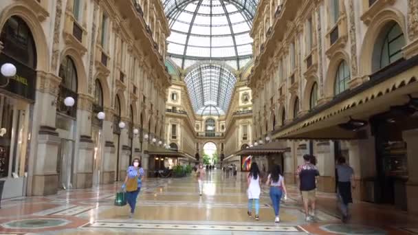 Italy Milan June 2020 End Carantine Lockdown Covid19 Coronavirus People — стокове відео
