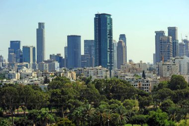 İsrail 'deki tel aviv şehri manzarası
