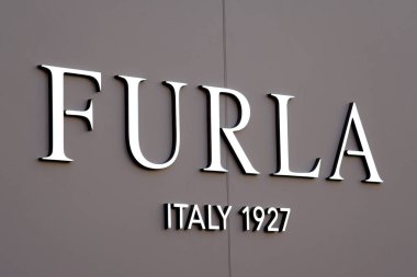 Milan, İtalya - 15 Şubat 2019: Furla logosu