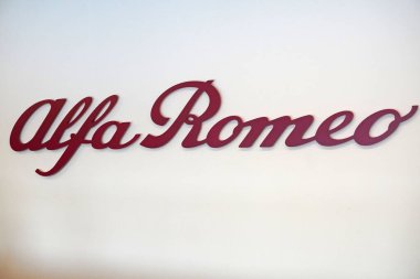 İtalya, Arese, Milan 25 Nisan 2019 - Alfa Romeo araba müzesi