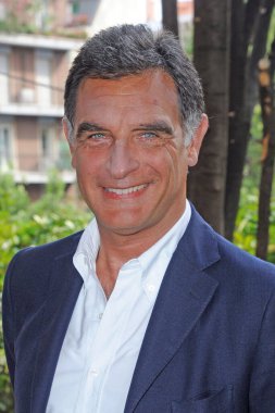 İtalya, Milan 23 Ekim 2019 - Tiberio Timperi İtalyan televizyon yıldızı