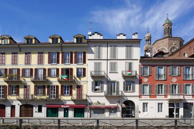 İtalya, Milano - Nisan 2020 Navigli Kanalları (alzaia naviglio pavese) 19 Coronavirüs salgını karantina salgını sırasında şehrin merkezi