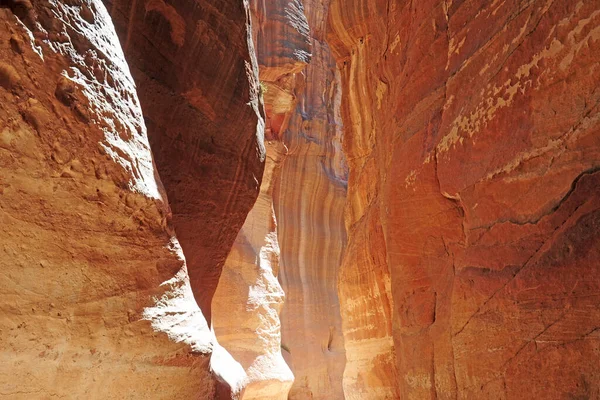 Cañón Siq Desierto Petra Jordania — Foto de Stock