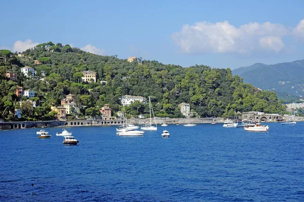 Bella Vista Sulla Baia Con Yacht Mare — Foto Stock