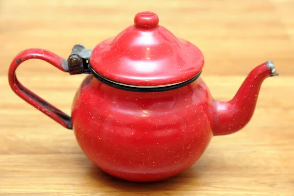 Old Vintage Red Teapot Moroccan Turkish Tea Mind Red Object — Stock Photo, Image