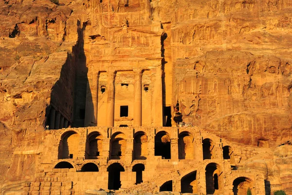 Stare Miasto Petra Jordanie Starożytna Architektura Stolicy Świata — Zdjęcie stockowe