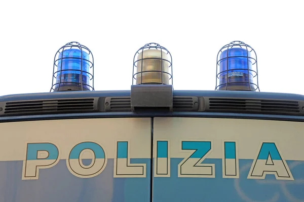 Milan Italy February 2019 Police Checks Duomo Cathedral Policemen Car — Stock Photo, Image