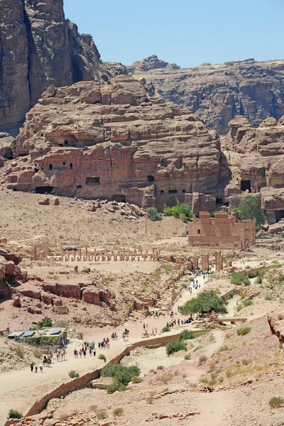 Starożytna Petra Jordanie Stare Miasto Masada — Zdjęcie stockowe