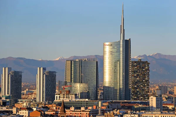 Europa Italia Milano Dicembre 2019 Veduta Panoramica Del Nuovo Skyline — Foto Stock