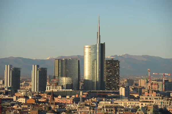 Europa Italia Milano Dicembre 2019 Veduta Panoramica Del Nuovo Skyline — Foto Stock