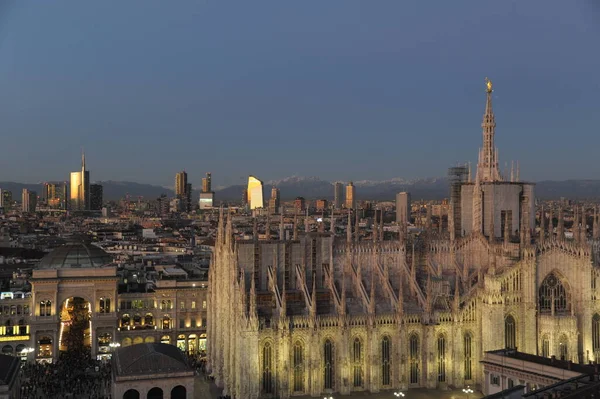Europe Italie Milan Décembre 2019 Vue Panoramique Sur Nouvel Horizon — Photo