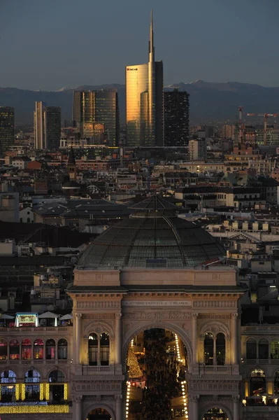 Europa Italië Milaan December 2019 Panoramisch Uitzicht Nieuwe Skyline Van — Stockfoto