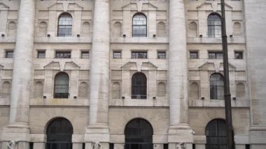 İtalya, Milan 24 Eylül 2019, Piazza Affari, İtalya borsa para değişimi merkezi Euro