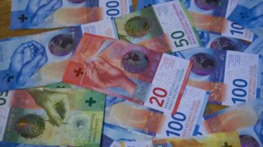 İsviçre 'nin yeni banknotları, Para ve Banknotlar nakit para arkaplanı koleksiyonu