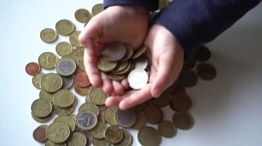 para euro sikkeleri beyaz arkaplan