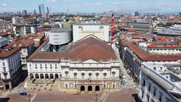 Włochy Mediolan 2019 Włochy Milan Budynek Opery Teatralnej Scala — Wideo stockowe