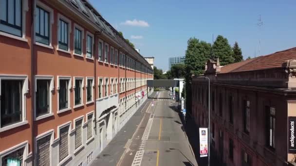 Beobachtungsblick Auf Viertel Mit Gemütlichen Häusern Italien — Stockvideo