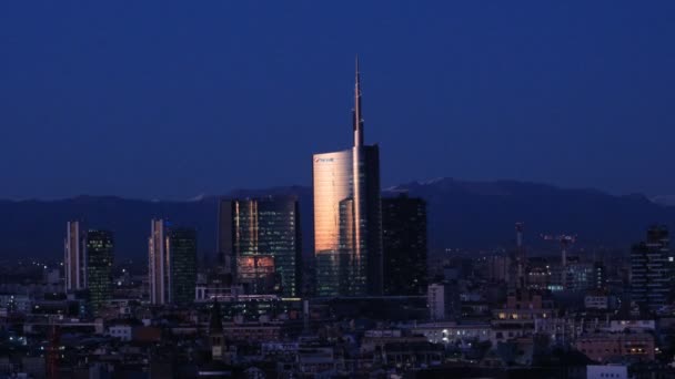 Vista Panorámica Aérea Del Centro Ciudad Nuevo Skyline Con Rascacielos — Vídeo de stock