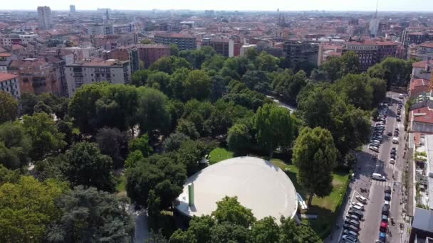Europa Italien Lombardei Bergamo Juli 2020 Drohnen Luftaufnahme Der Altstadt — Stockvideo