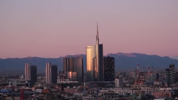 Vista Panorámica Aérea Del Centro Ciudad Nuevo Skyline Con Rascacielos — Vídeo de stock