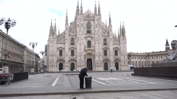 Italien Mailand Juni 2020 Ende Der Quarantäne Covid19 Coronavirus Domplatz — Stockvideo