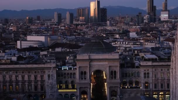 Vista Panoramica Aerea Del Centro Della Città Nuovo Skyline Con — Video Stock