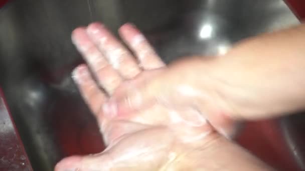 Tvätta Händerna Väl Flera Gånger Dagen Grundläggande Betydelse För Att — Stockvideo