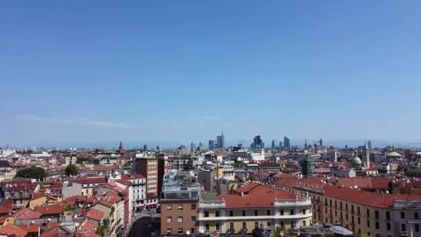 Europa Italia Milano Luglio 2020 Drone Vista Aerea Panoramica Del — Video Stock