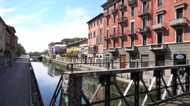 Italien Mailand Vicolo Dei Lavandai Alte Öffentliche Toiletten Navigli Canals — Stockvideo