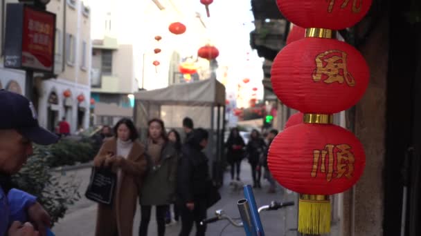 Європа Італія Мілан Січня 2020 Віа Паоло Сарпі Китайський Район — стокове відео