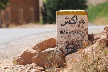 Fas - Marakeş - Sokak tabelası
