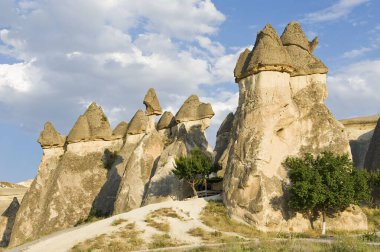 Kapadokya manzarası, Goreme köyü, Türkiye
